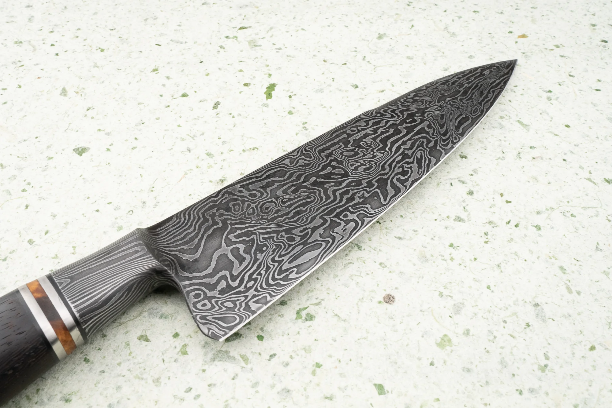 Black Cat Metal Damascus Gyuto "Maps" - Image 2