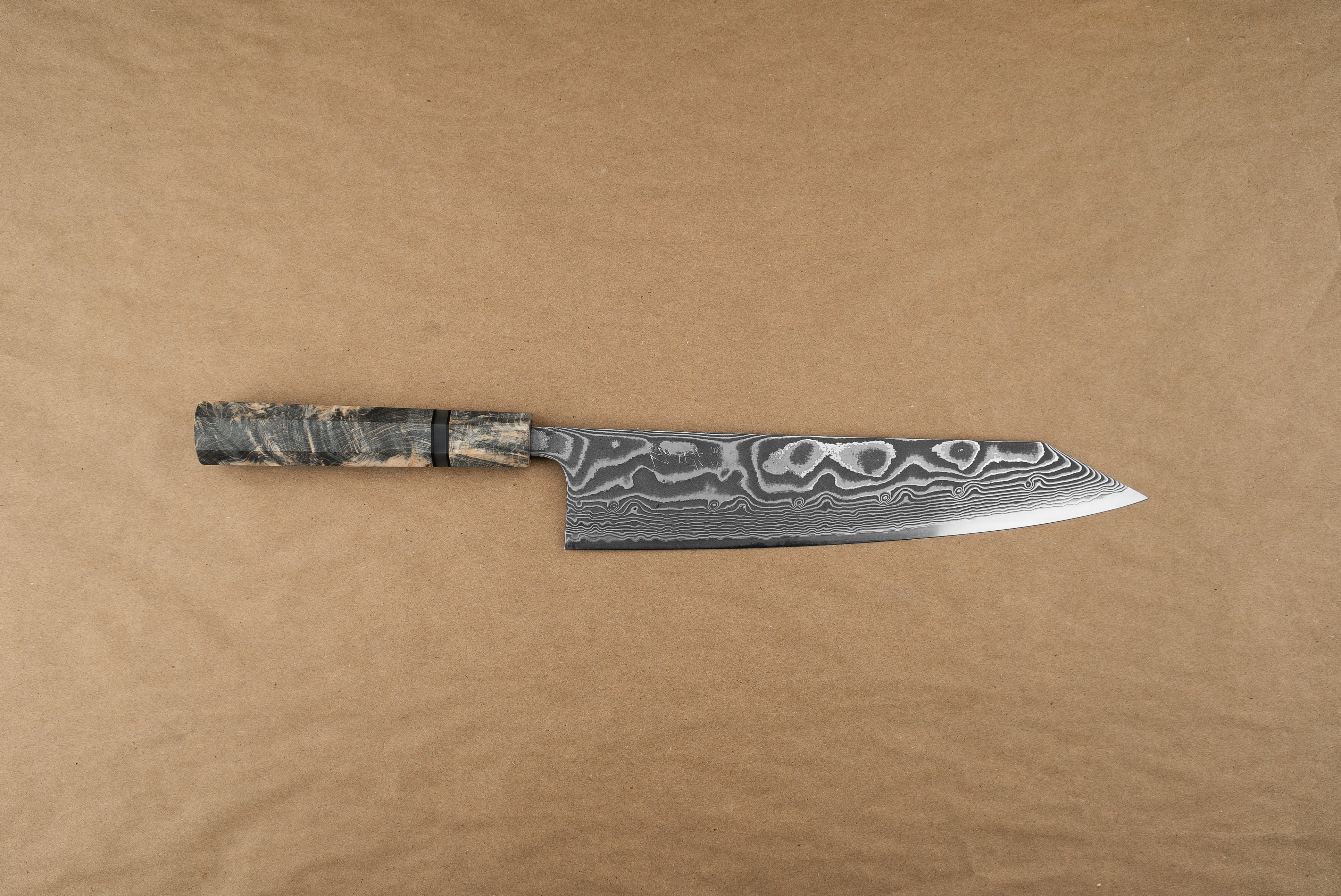 Custom Handle Tetsuhiro SG2 Damascus Kanko Kiritsuke Gyuto 240mm