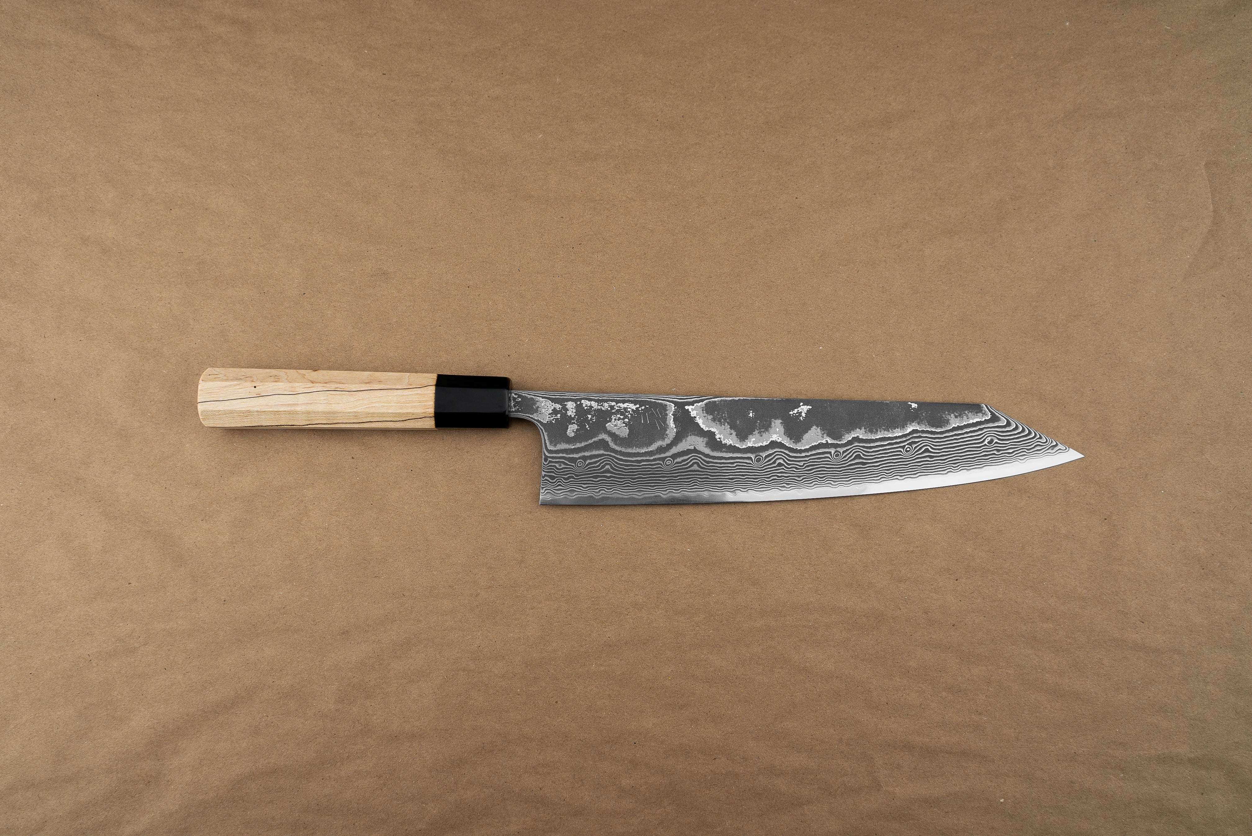 Custom Handle Tetsuhiro SG2 Damascus Kanko Kiritsuke Gyuto 240mm - Image 2