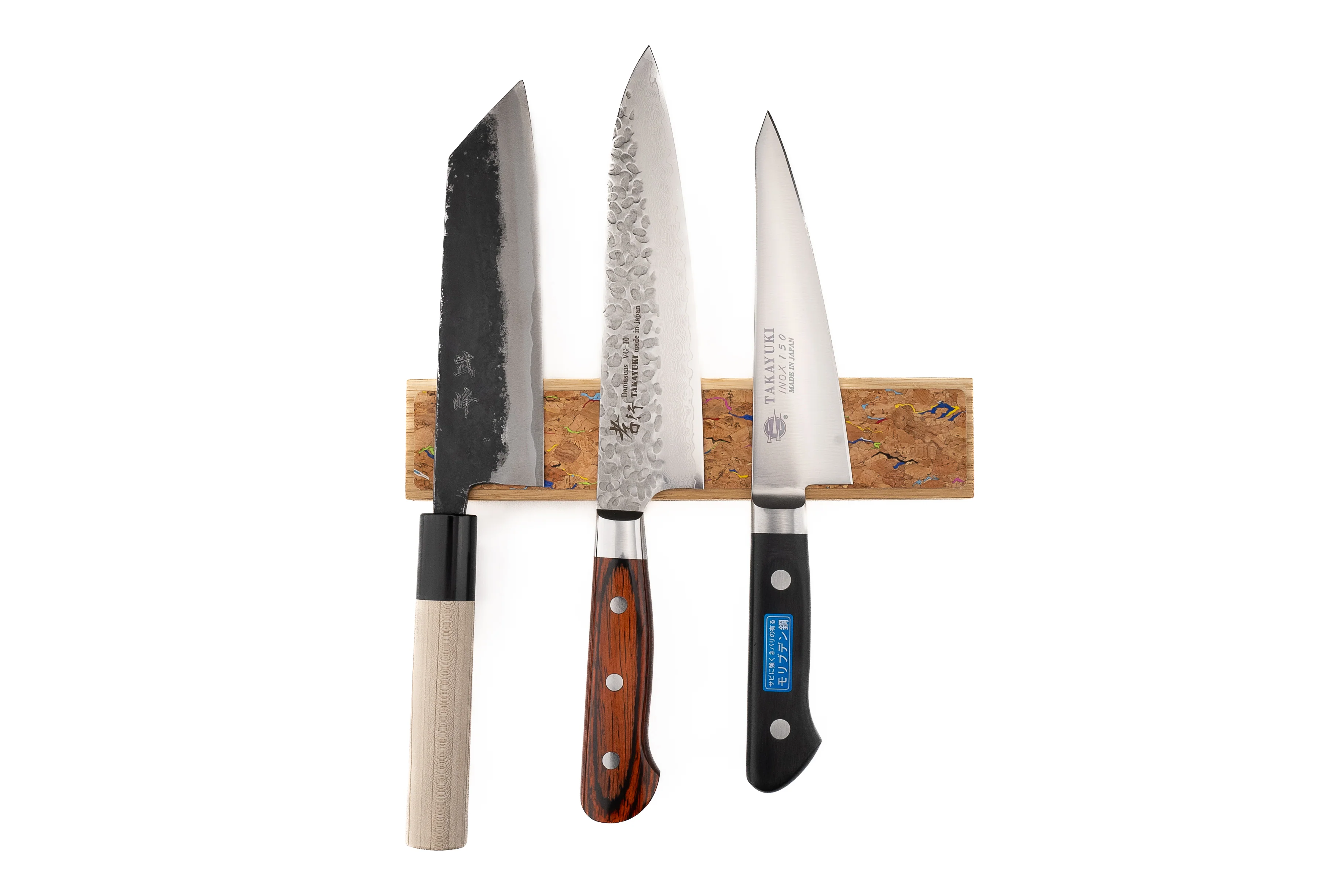 DomRav Design Handmade Oak and Cork Magnetic Knife Rack - Image 2
