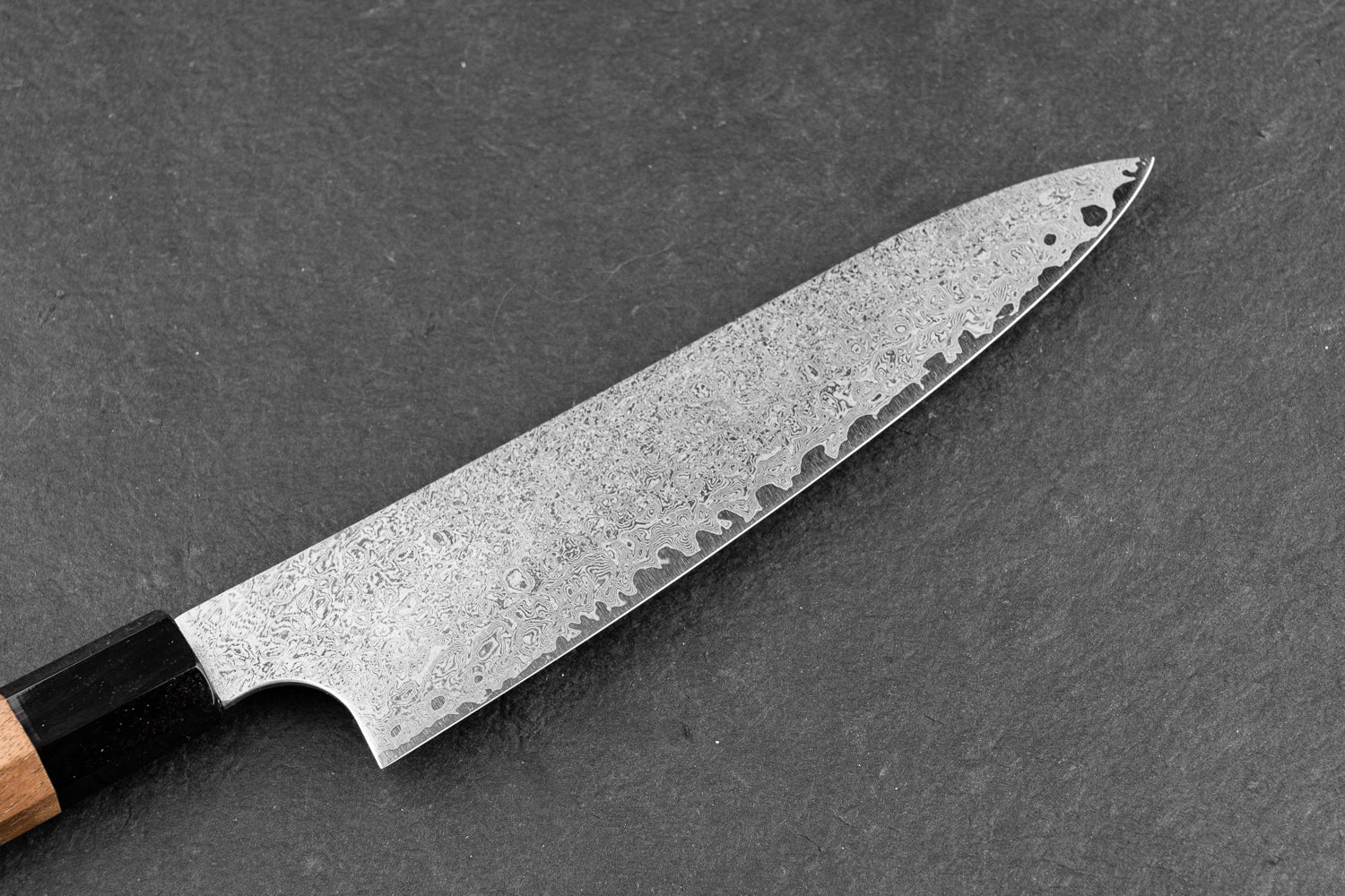 Hatsukokoro Ginyo Ginsan Damascus Petty 150mm - Image 3