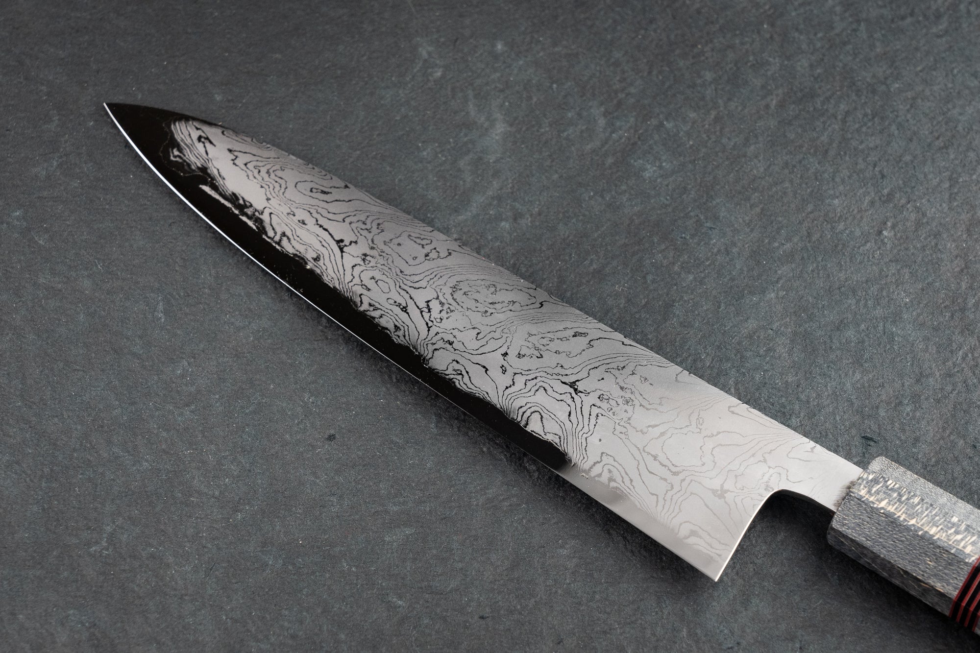 Hatsukokoro Hyomon Shirogami Damascus Gyuto 210mm - Image 9