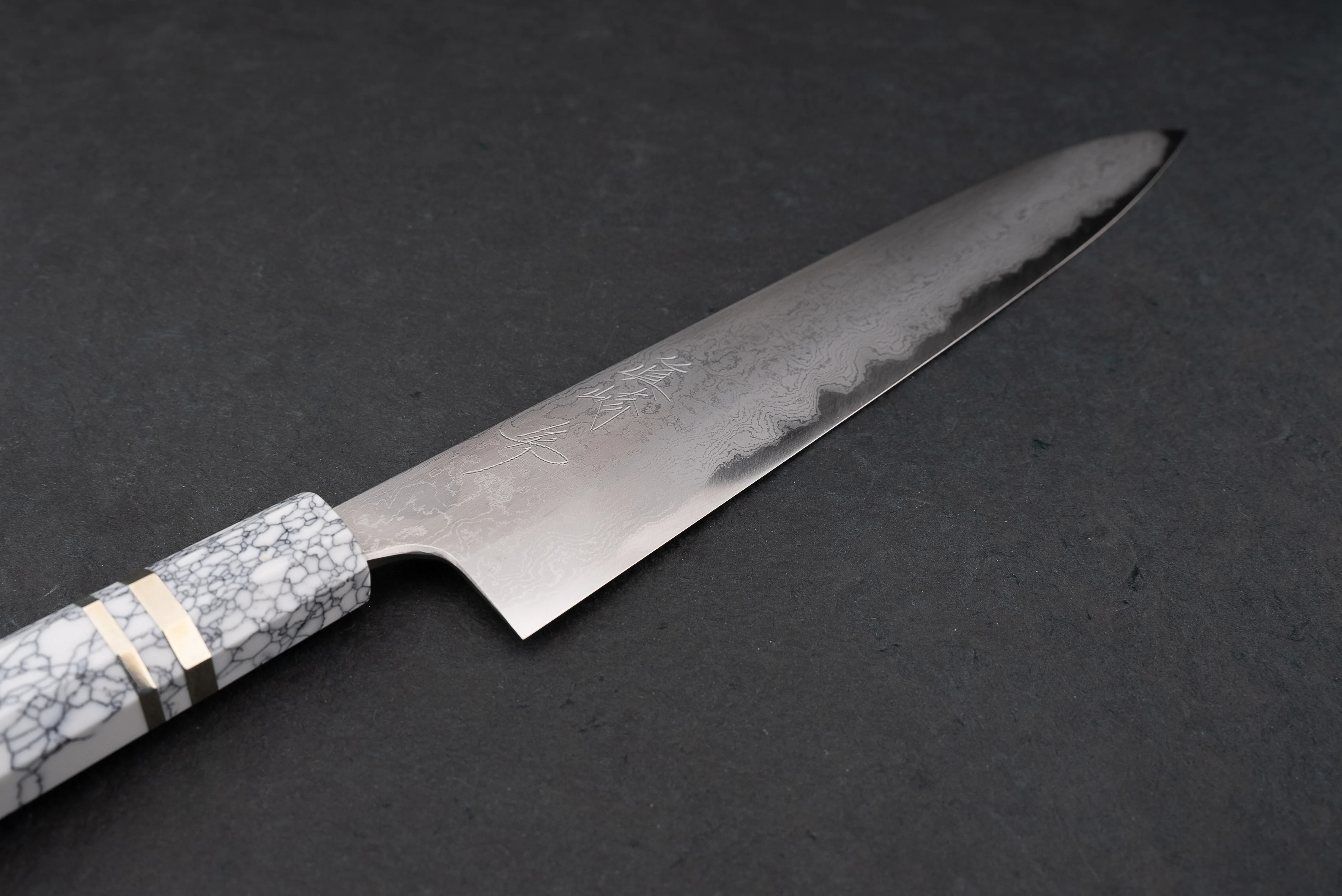 Mazaki Honsanmai Aogami Damascus Sujihiki 270mm - Image 2