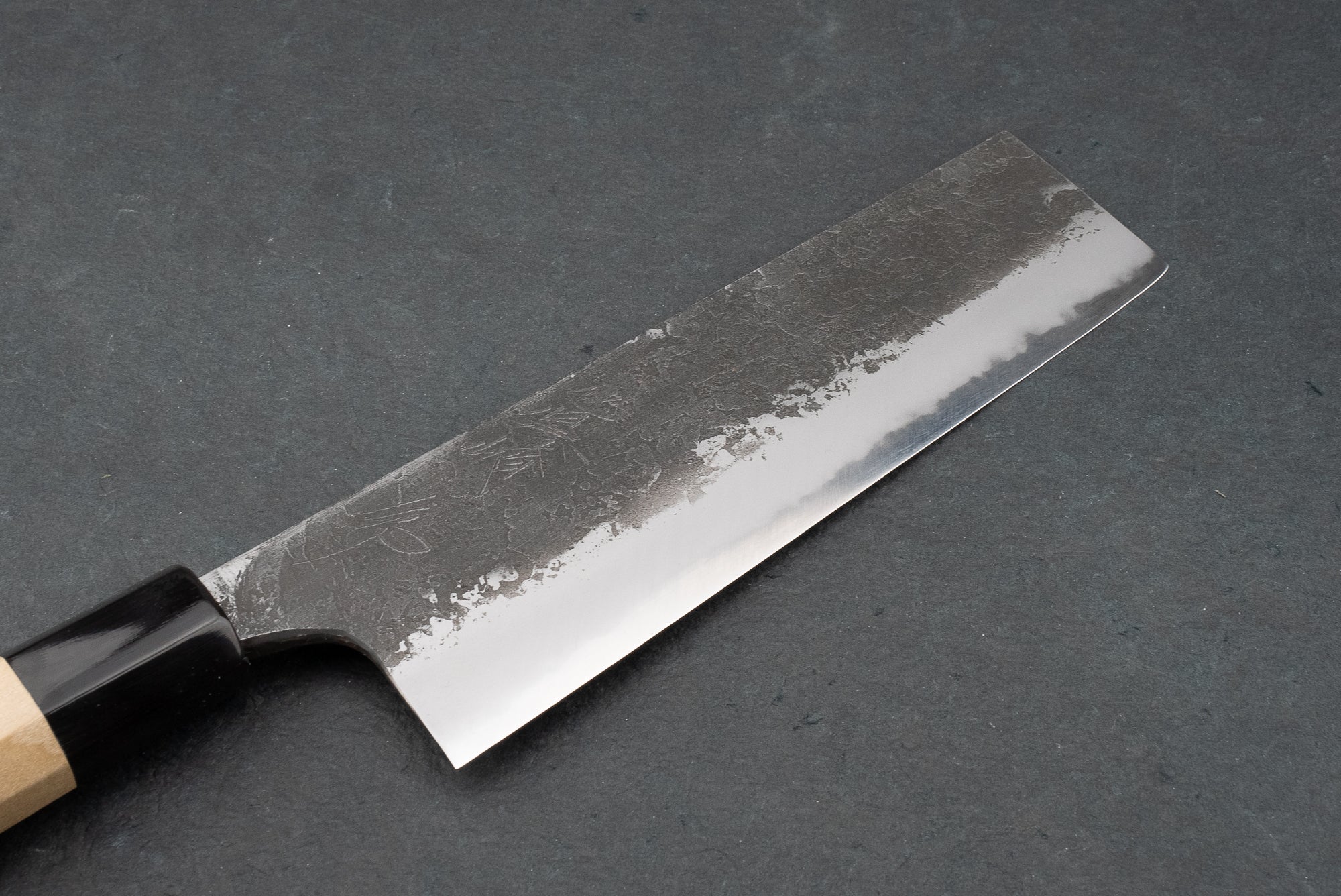 Mazaki Shirogami Nashiji Kurouchi Nakiri 165mm - Image 2