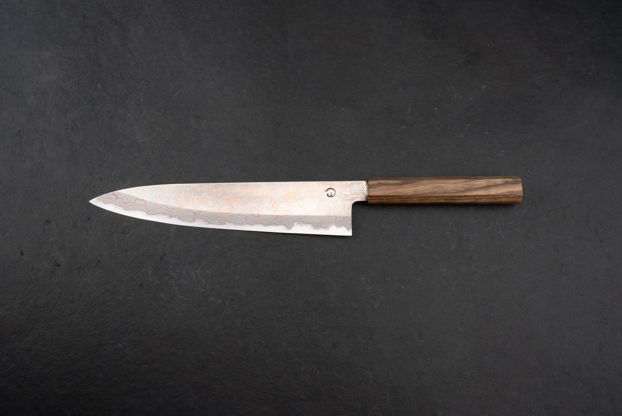 Mutsumi Hinoura V-toku Rainbow Damascus Gyuto 240mm - Image 2