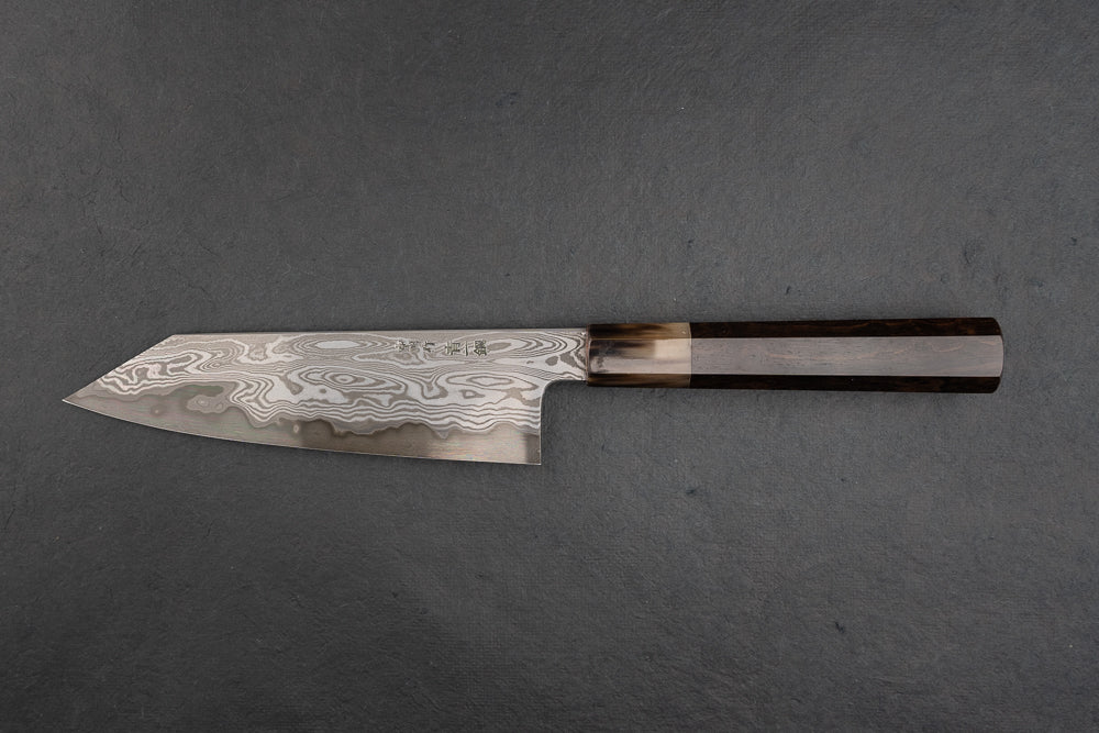 Satoshi Nakagawa x Naohito Myojin Aoichi Kuro Damascus Bunka 180mm - Image 2