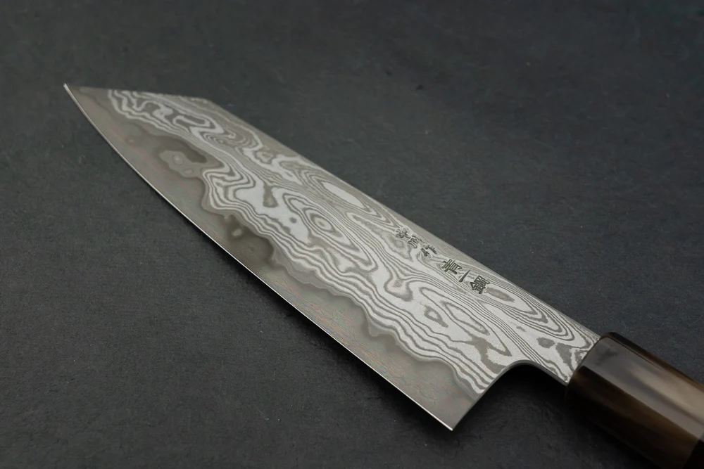 Satoshi Nakagawa x Naohito Myojin Aoichi Kuro Damascus Bunka 180mm - Image 3