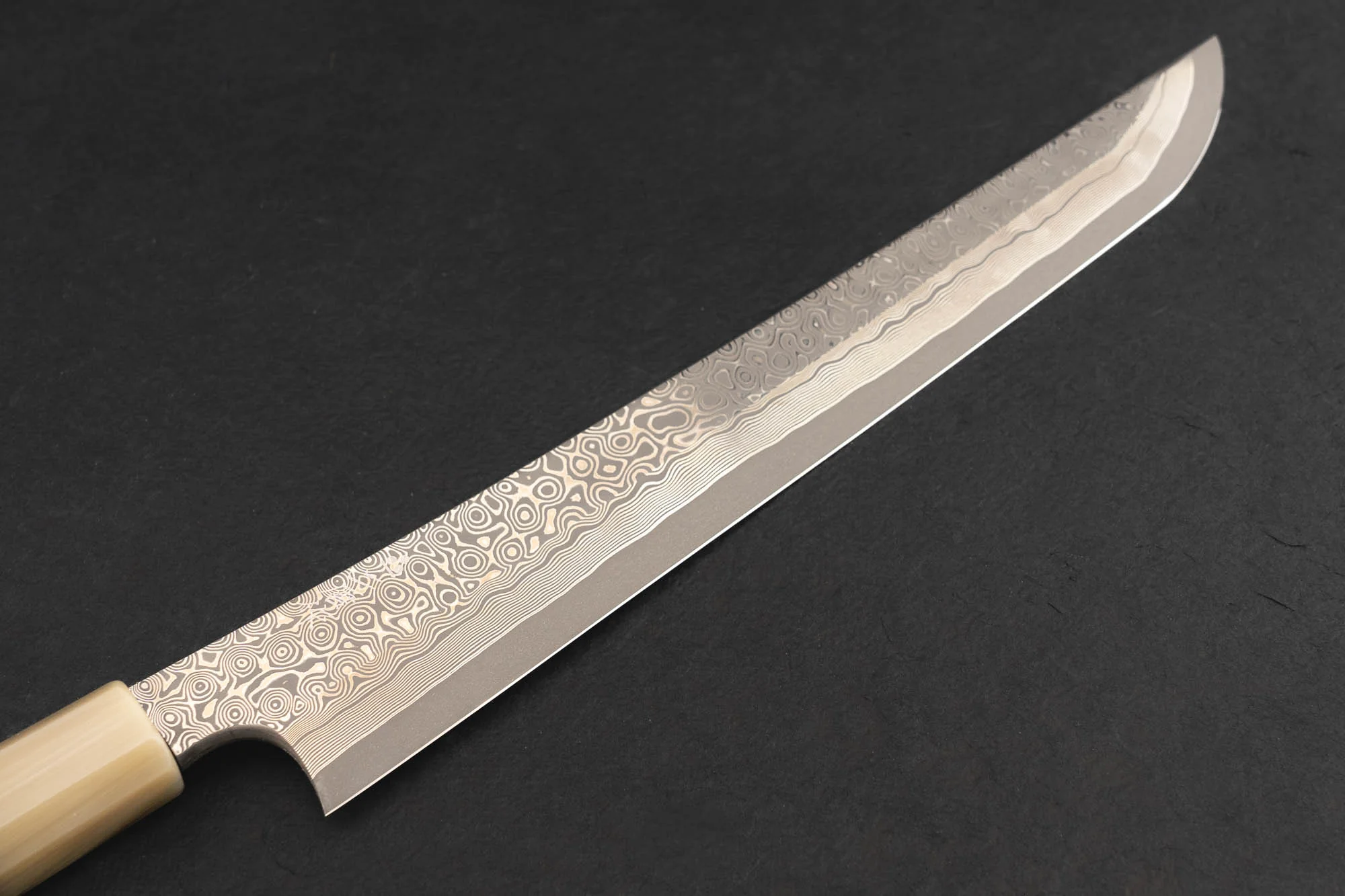 Nigara Ginsan Kurozome Damascus Sakimaru Yanagiba 270mm - Image 3