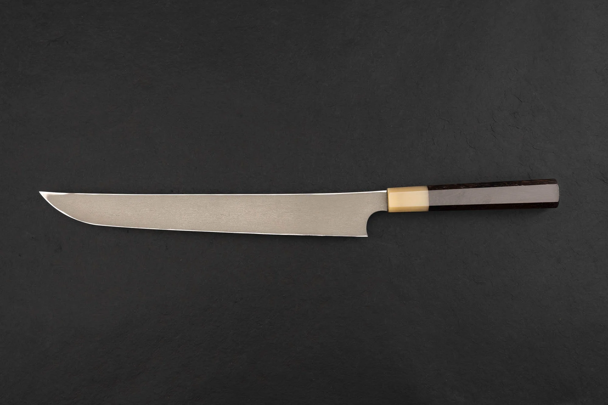 Nigara Ginsan Kurozome Damascus Sakimaru Yanagiba 300mm - Image 2