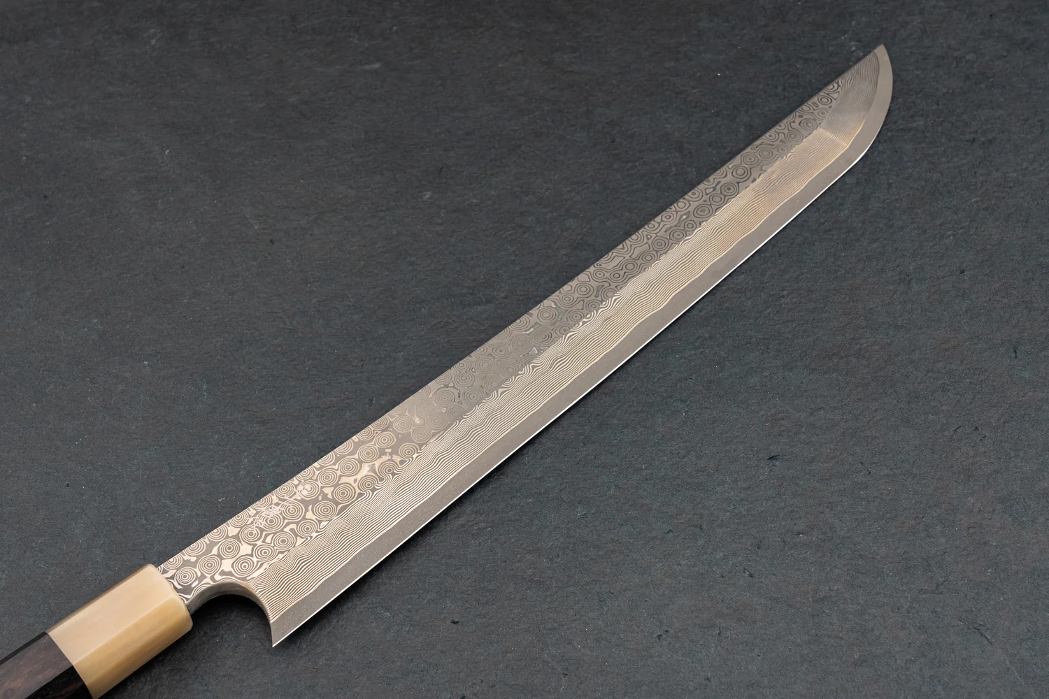Nigara Ginsan Kurozome Damascus Sakimaru Yanagiba 330mm - Image 2