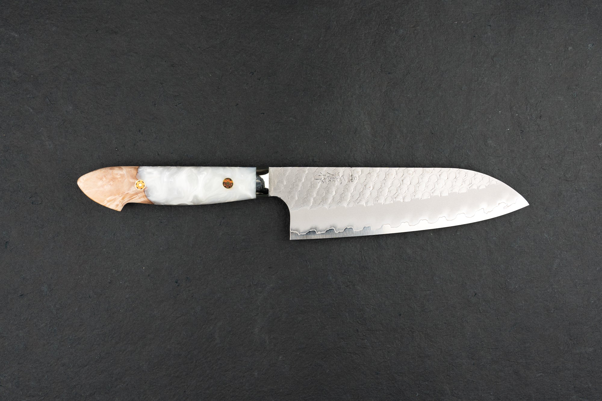 Nigara SG2 Migaki Tsuchime Western Santoku 180mm - Image 2