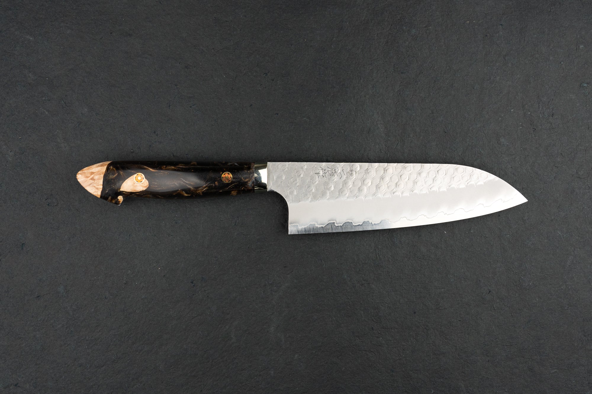Nigara SG2 Migaki Tsuchime Western Santoku 180mm - Image 3