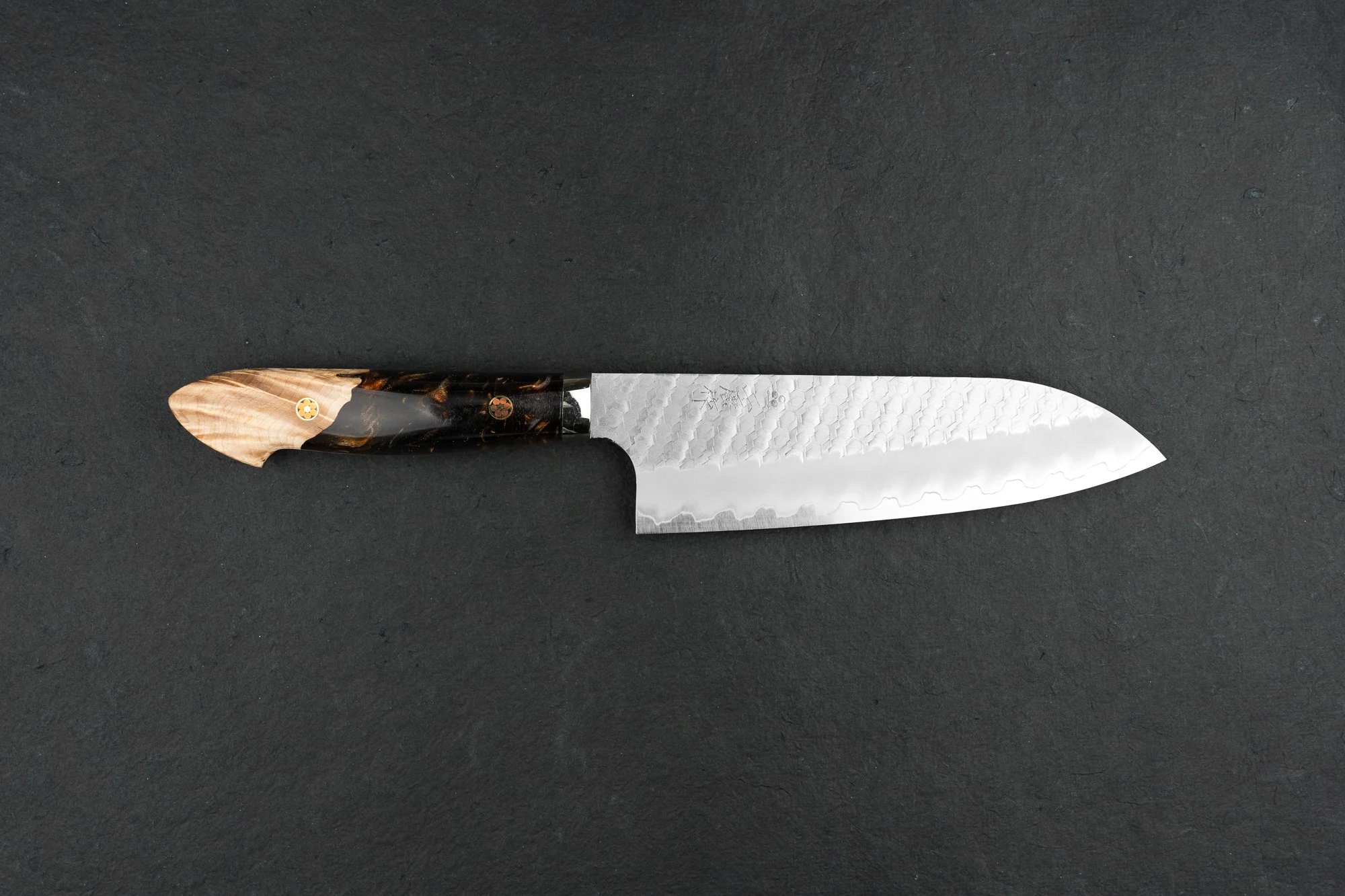 Nigara SG2 Migaki Tsuchime Western Santoku 180mm - Image 6