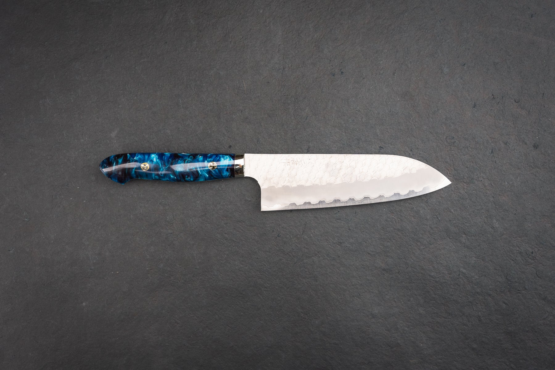 Nigara SG2 Migaki Tsuchime Western Santoku 180mm - Image 8