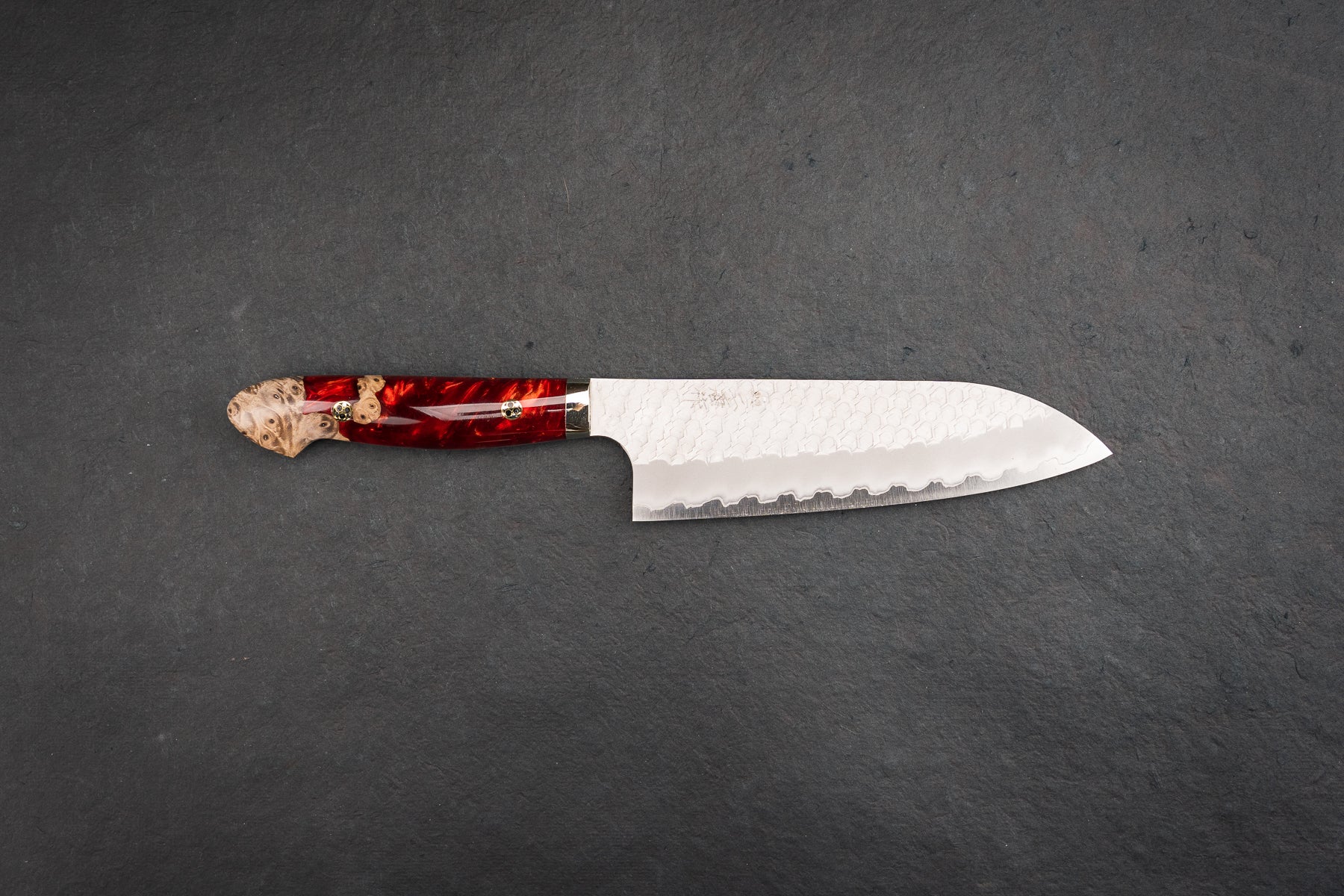 Nigara SG2 Migaki Tsuchime Western Santoku 180mm - Image 9