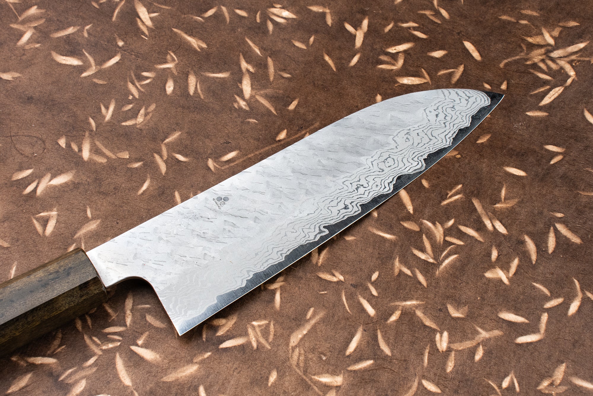 Nigara VG10 Tsuchime Damascus Santoku 180mm - Image 2