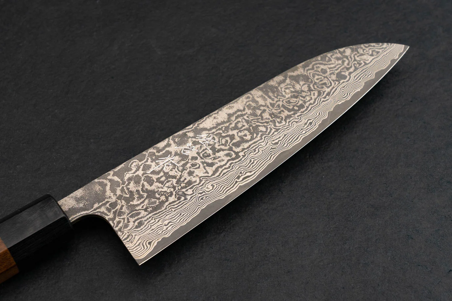 Takeshi Saji R2 Nickel Damascus Wa Santoku 165mm - Image 2