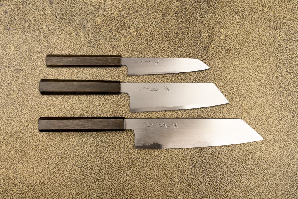 Sakai Kikumori Asagiri 3 Piece Knife Set