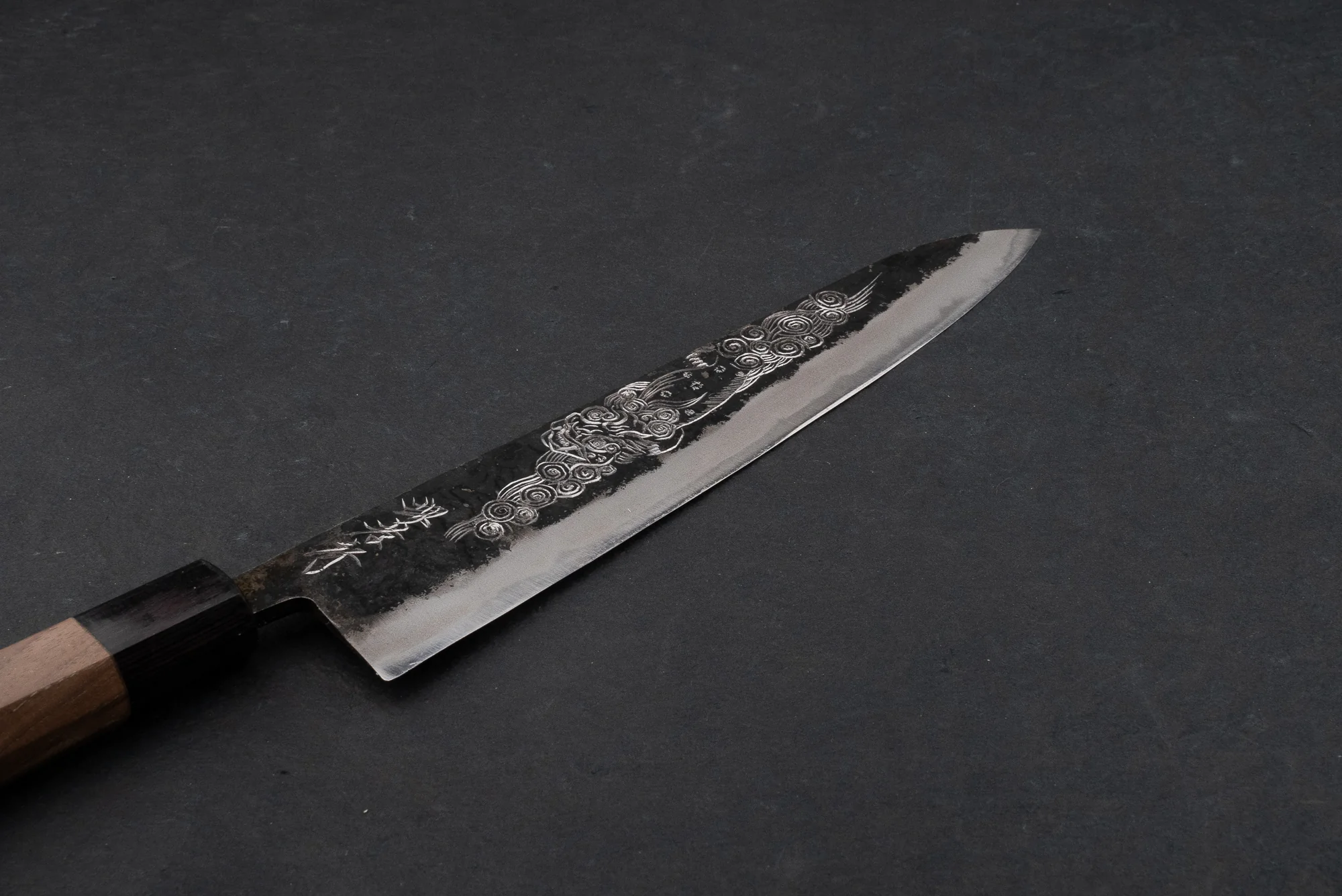 Sakai Takayuki Michiko Kubota Engraved Aogami Gyuto 240mm "Lion" - Image 2