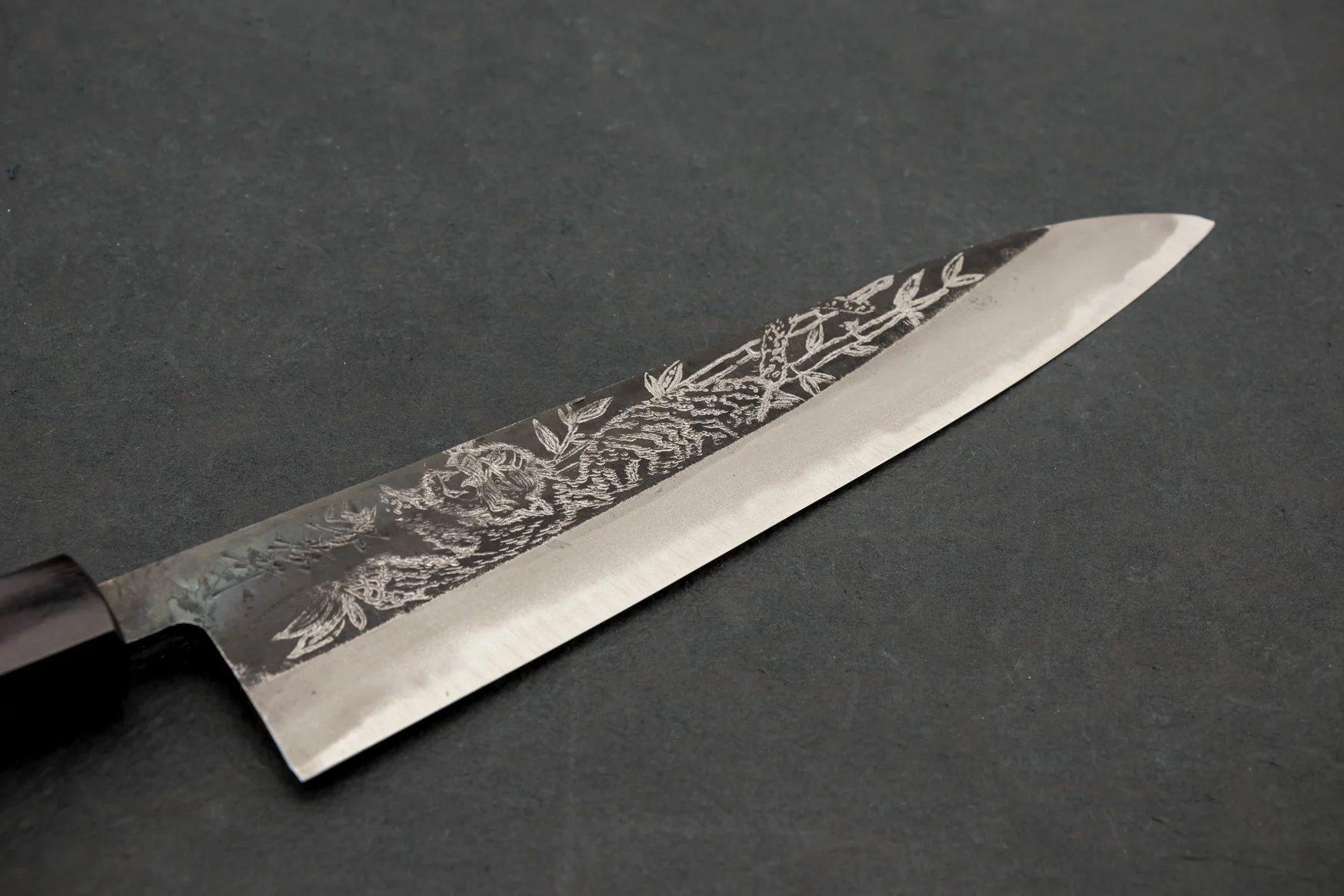 Sakai Takayuki Michiko Special Engraved Aogami Gyuto 210mm "Tiger" - Image 3