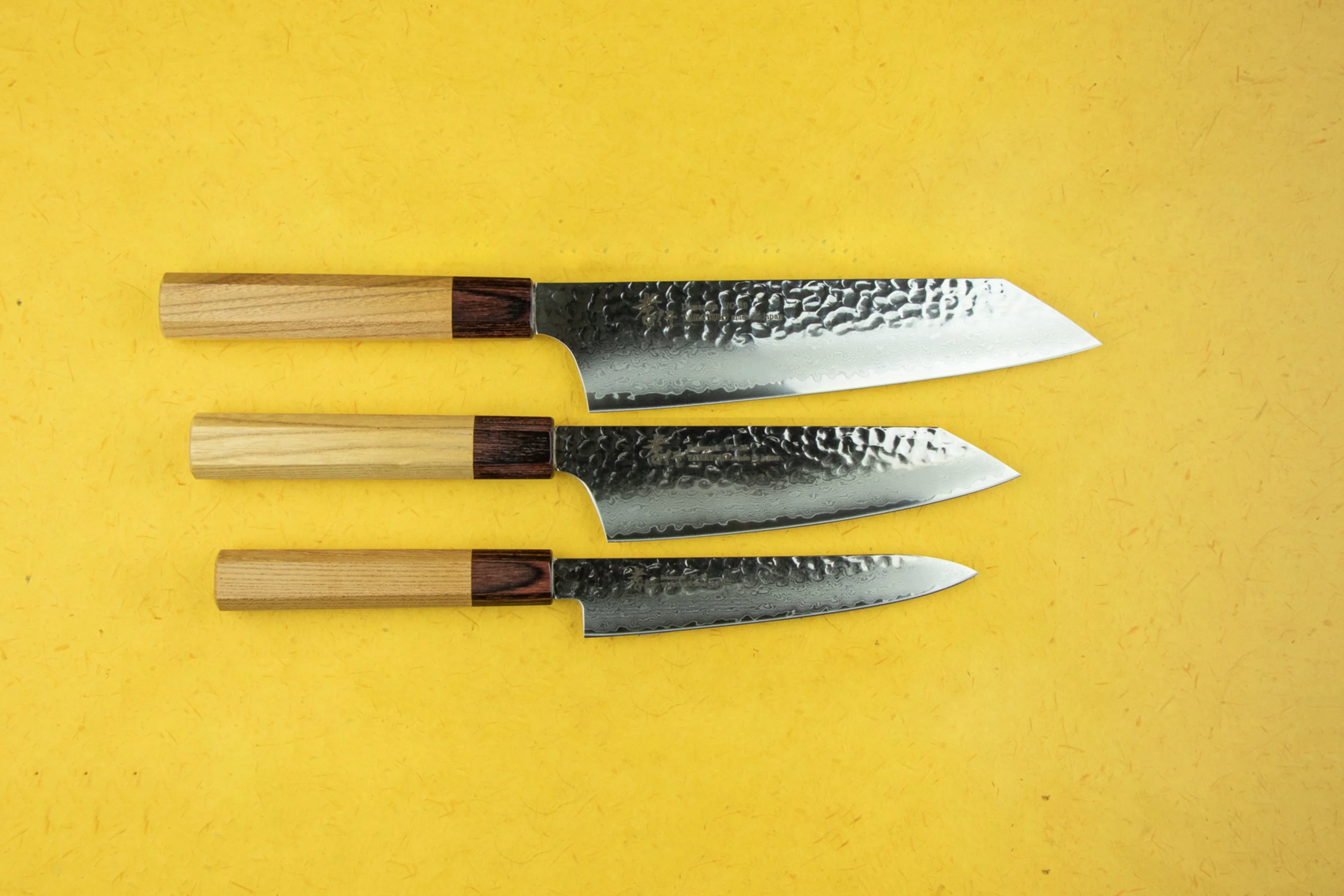 Sakai Takayuki VG10 33 Layer Damascus Kengata 3 Piece Knife Set