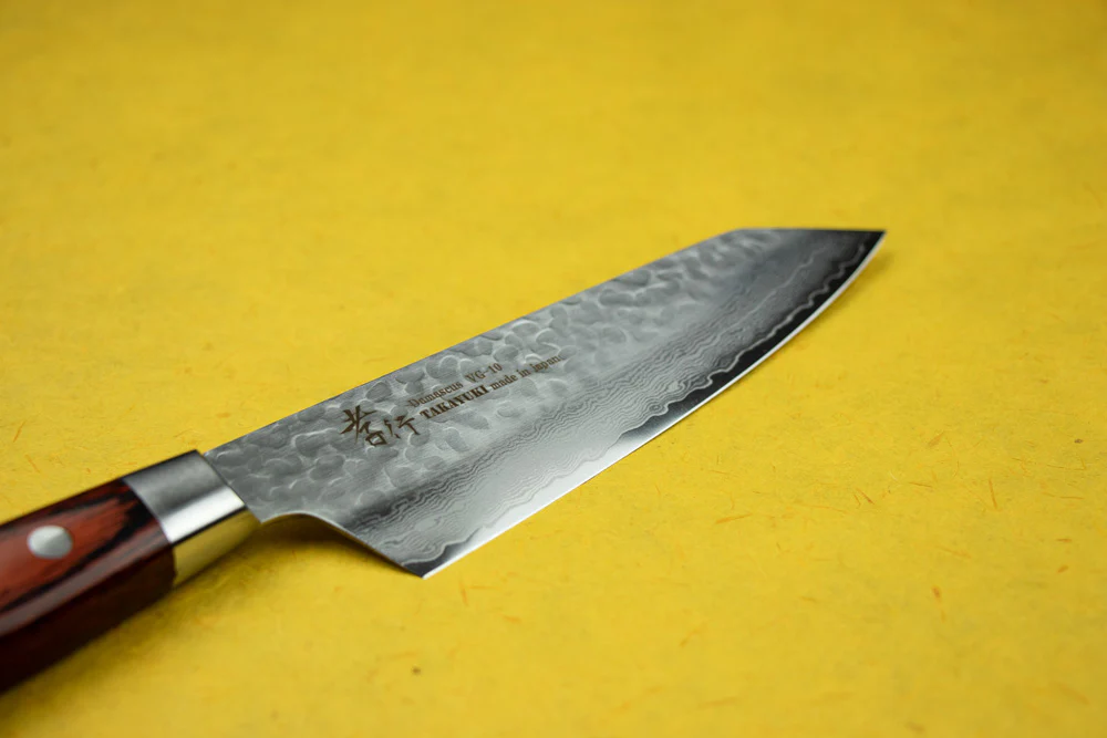 Sakai Takayuki VG10 33 Layer Damascus Western Handle Kengata Santoku 160mm - Image 2