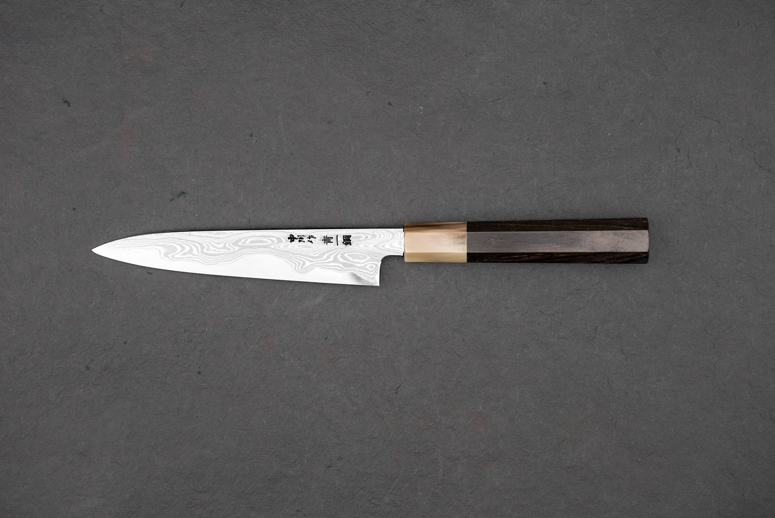 Satoshi Nakagawa x Naohito Myojin Aoichi Damascus Petty 150mm - Image 2