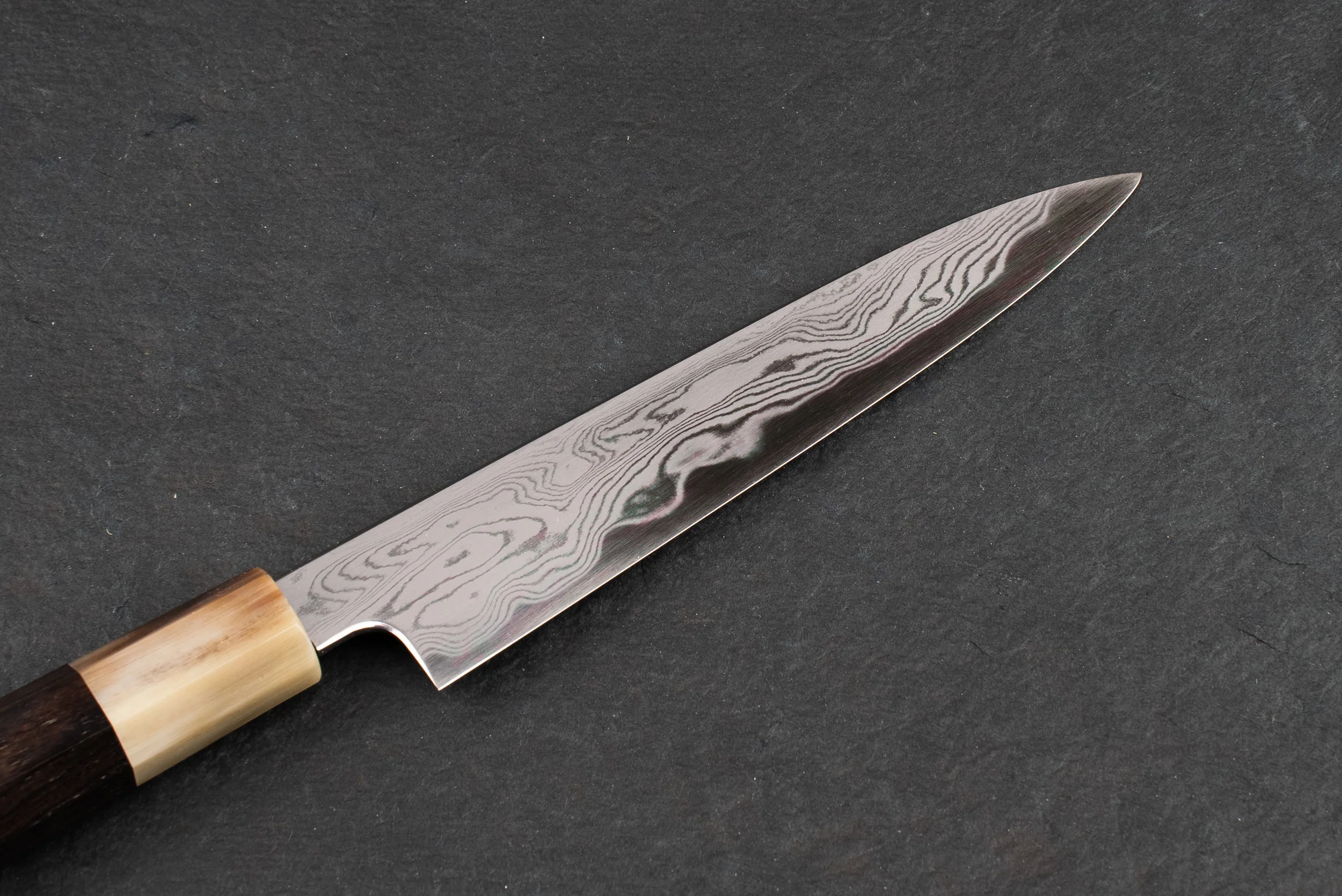 Satoshi Nakagawa x Naohito Myojin Aoichi Damascus Petty 150mm - Image 3