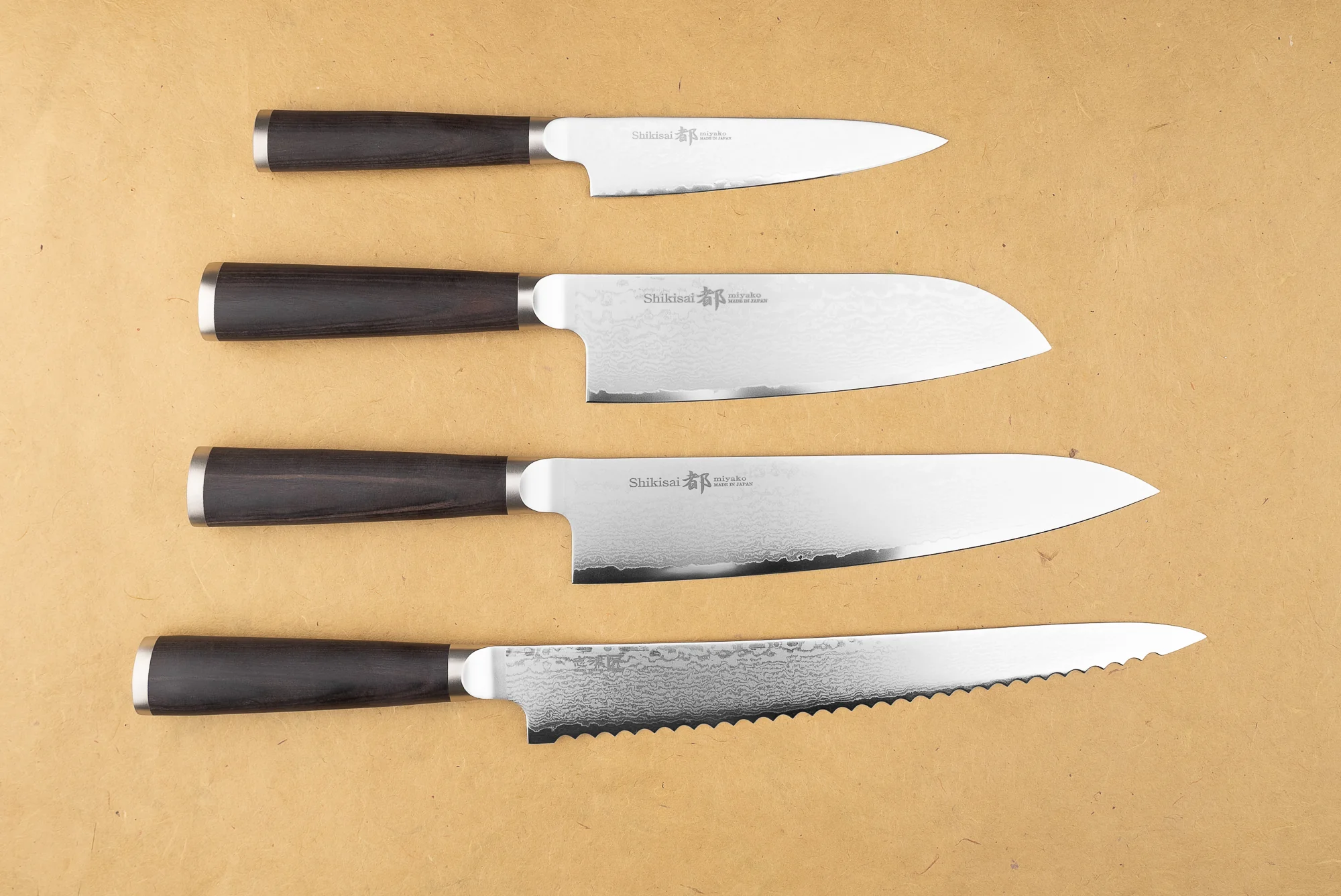 Shizu Hamono Shikisai Miyako 3 Piece Knife Set