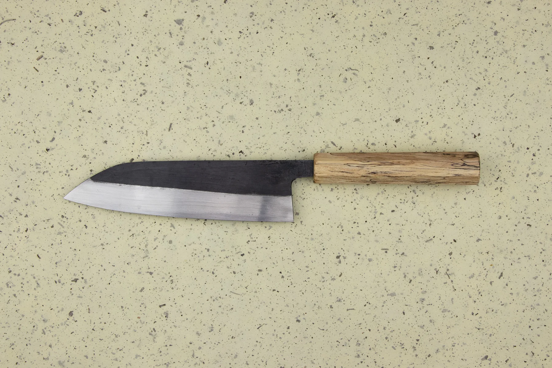 Suzuki Uchi Hamono Shirogami Kurouchi Single Bevel Santoku 165mm - Image 2