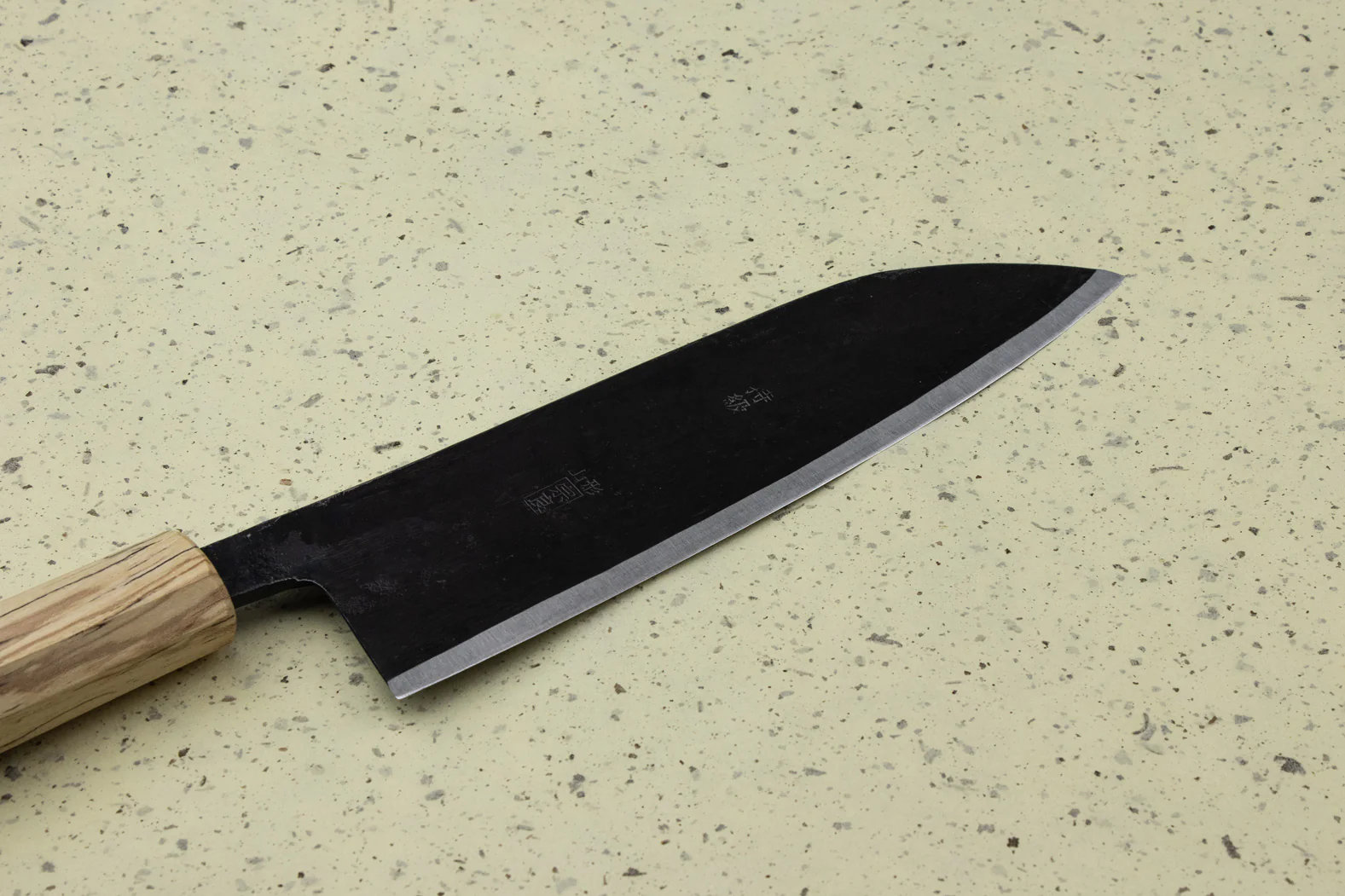 Suzuki Uchi Hamono Shirogami Kurouchi Single Bevel Santoku 165mm - Image 3