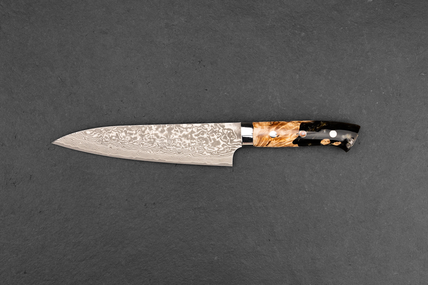 Takeshi Saji R2 Black Damascus Western Gyuto 180mm - Image 2