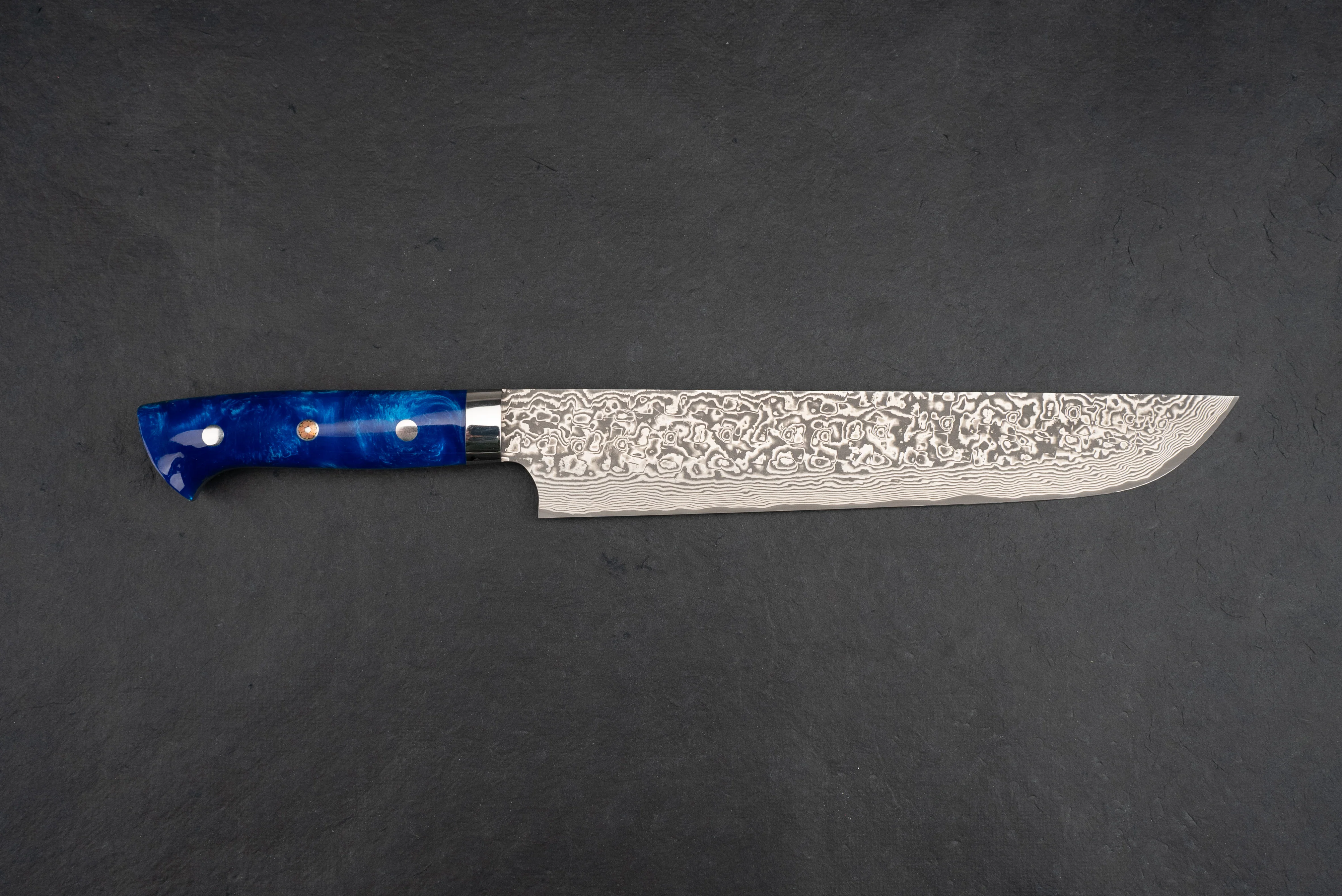 Takeshi Saji SG2 Black Damascus Western Sakimaru Sujihiki 240mm - Image 3