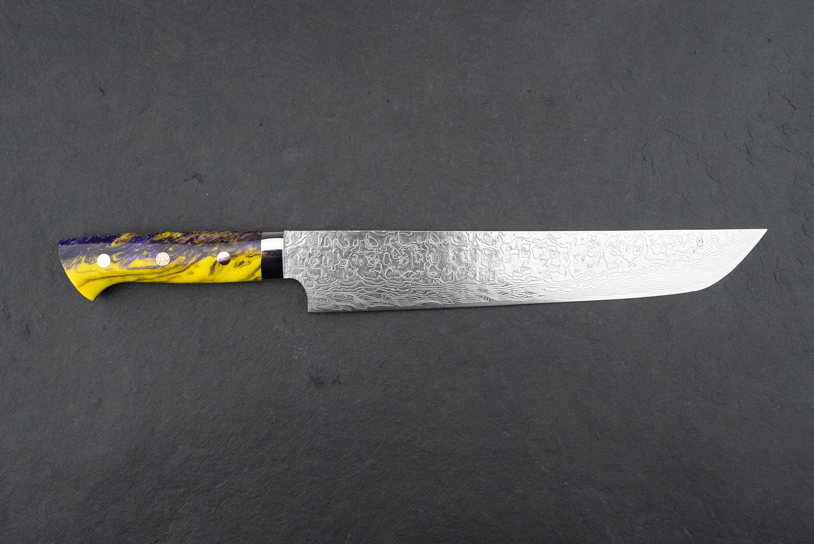 Takeshi Saji SG2 Nickel Damascus Western Sakimaru Sujihiki 240mm - Image 2