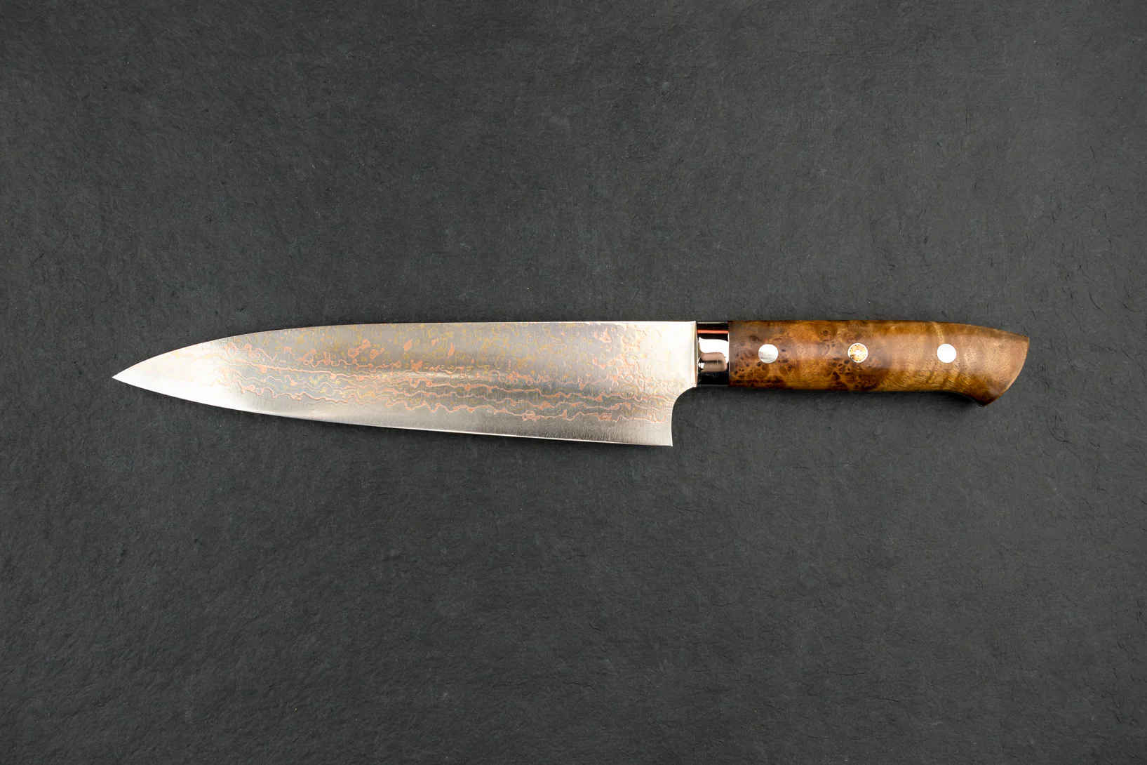Takeshi Saji VG10W Rainbow Damascus Western Gyuto 210mm - Image 2