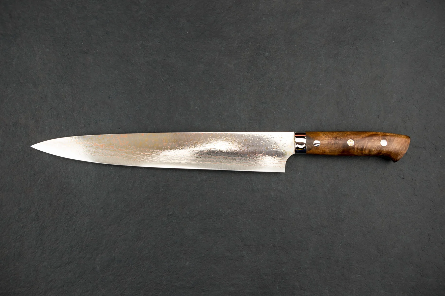 Takeshi Saji VG10W Rainbow Damascus Western Sujihiki 270mm - Image 2