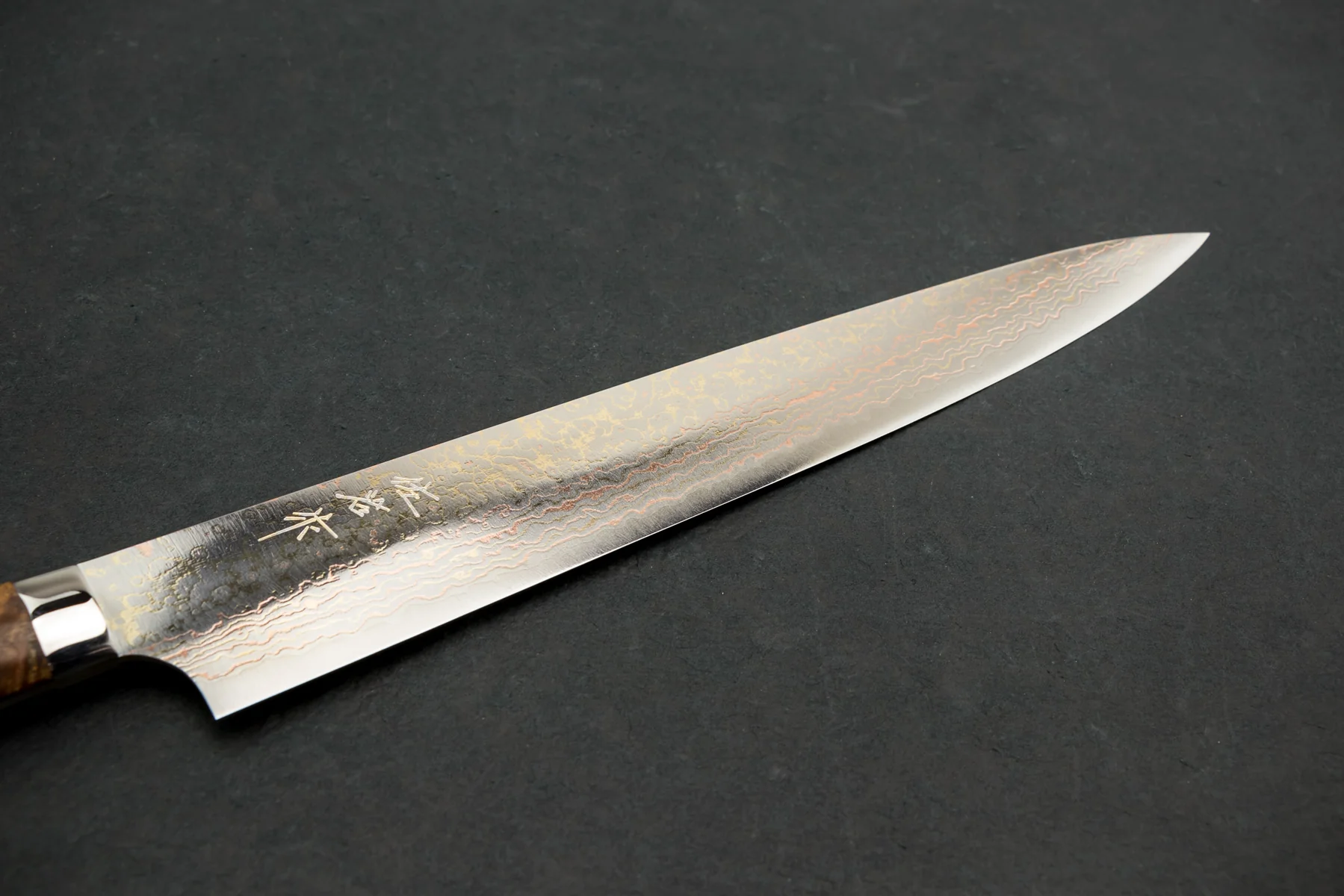 Takeshi Saji VG10W Rainbow Damascus Western Sujihiki 270mm - Image 3