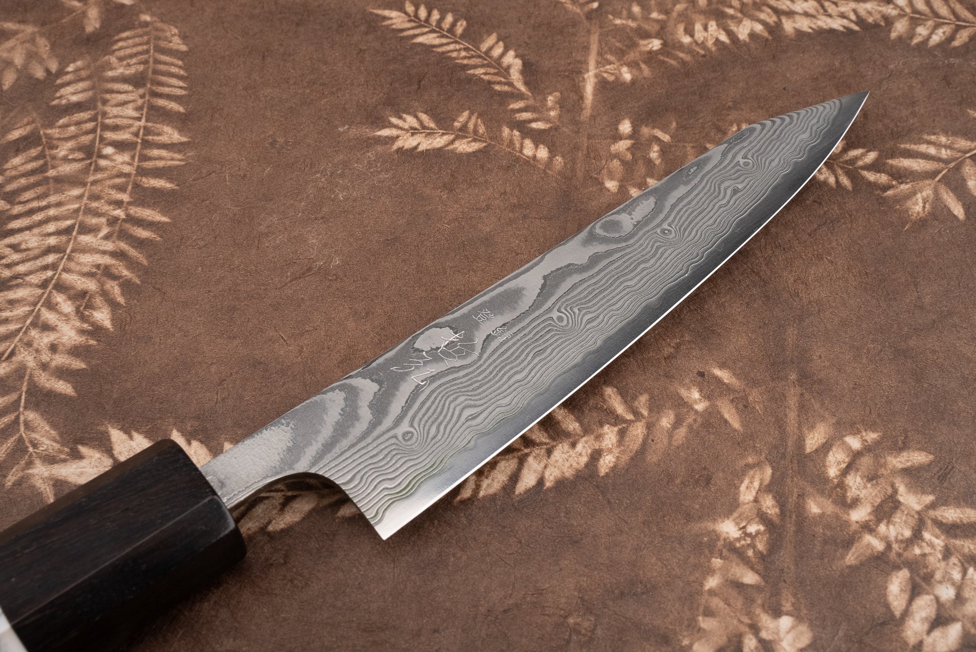Tetsuhiro SG2 Damascus Kanko Kiritsuke Petty 150mm - Image 2