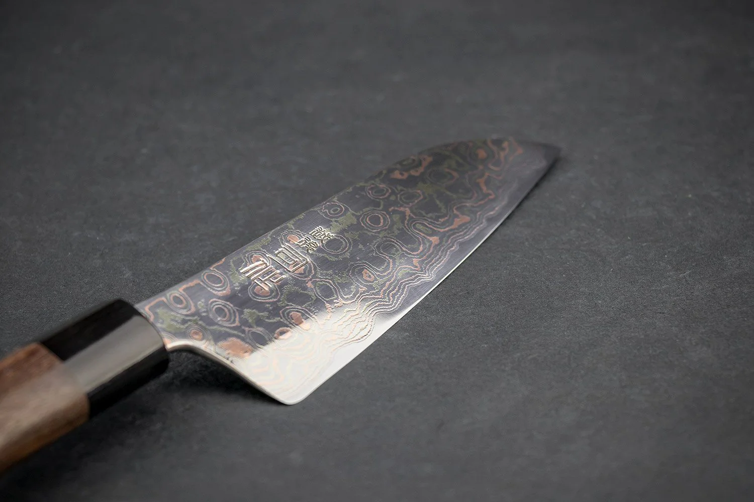 Tsukasa Hinoura VS2 Colour Damascus Santoku 165mm - Image 3