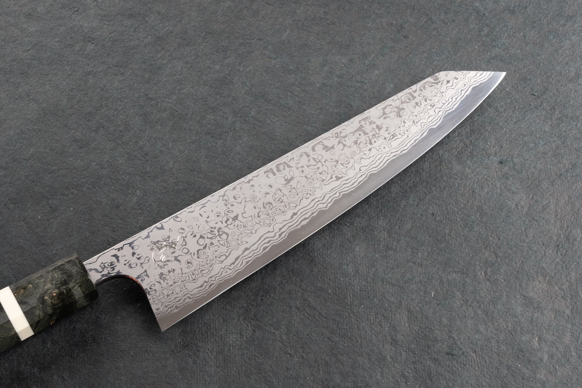 Yoshihiro Yauji Aogami Suminagashi Single Bevel Kiritsuke Gyuto 210mm - Image 3