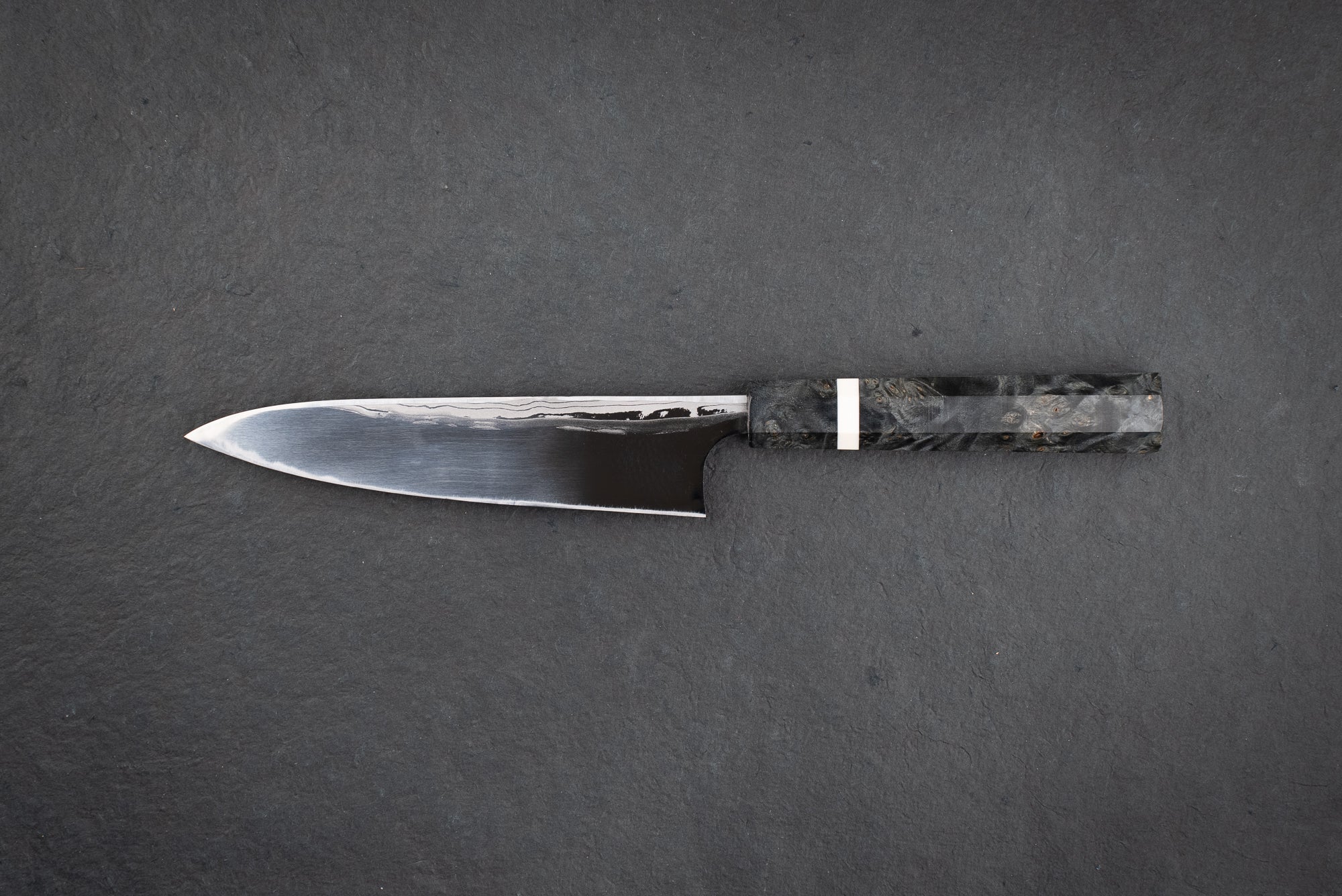 Yoshihiro Yauji Aogami Suminagashi Single Bevel Petty 150mm - Image 2