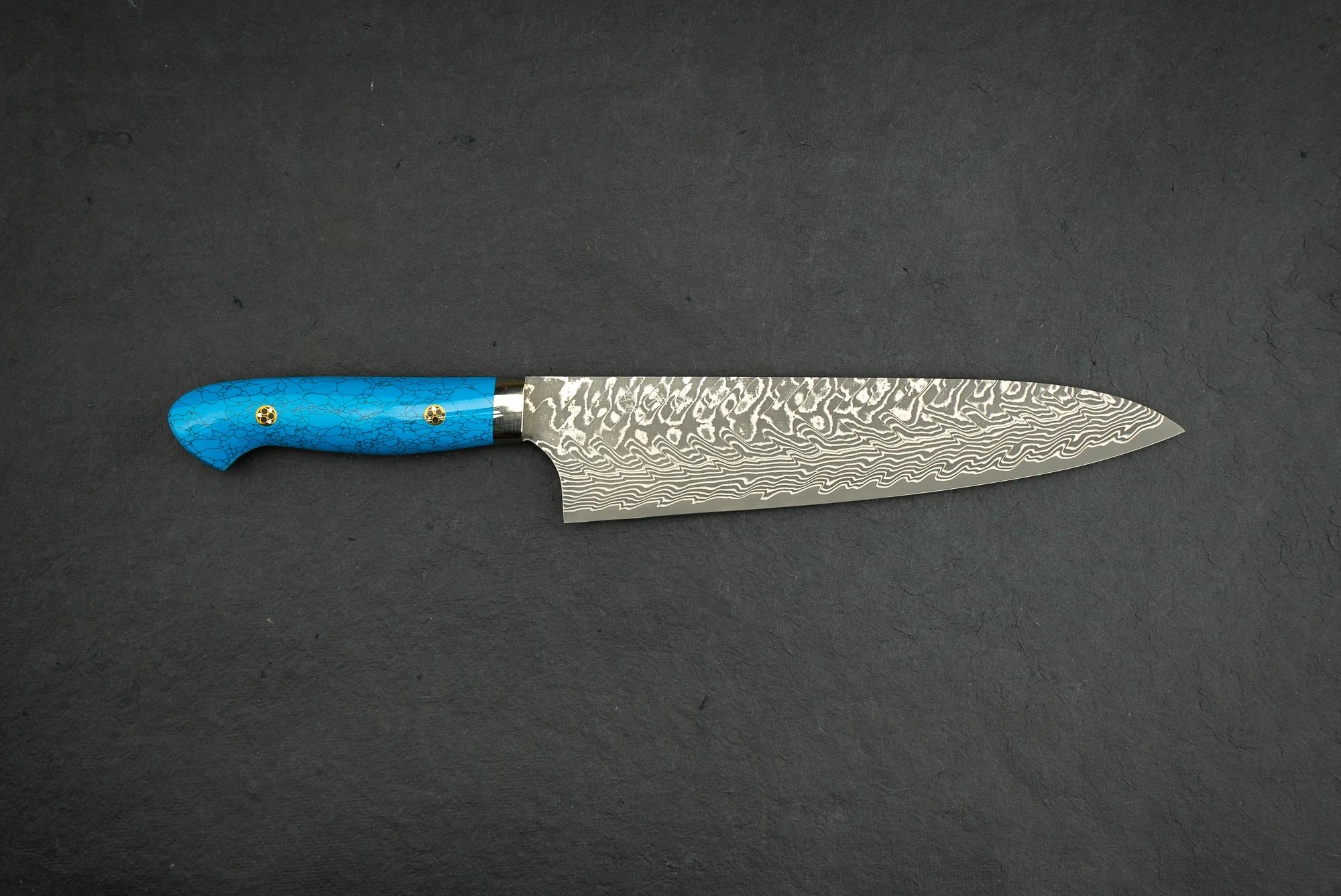 Yoshimi Kato SG2 Black Damascus Western Gyuto 210mm - Image 4