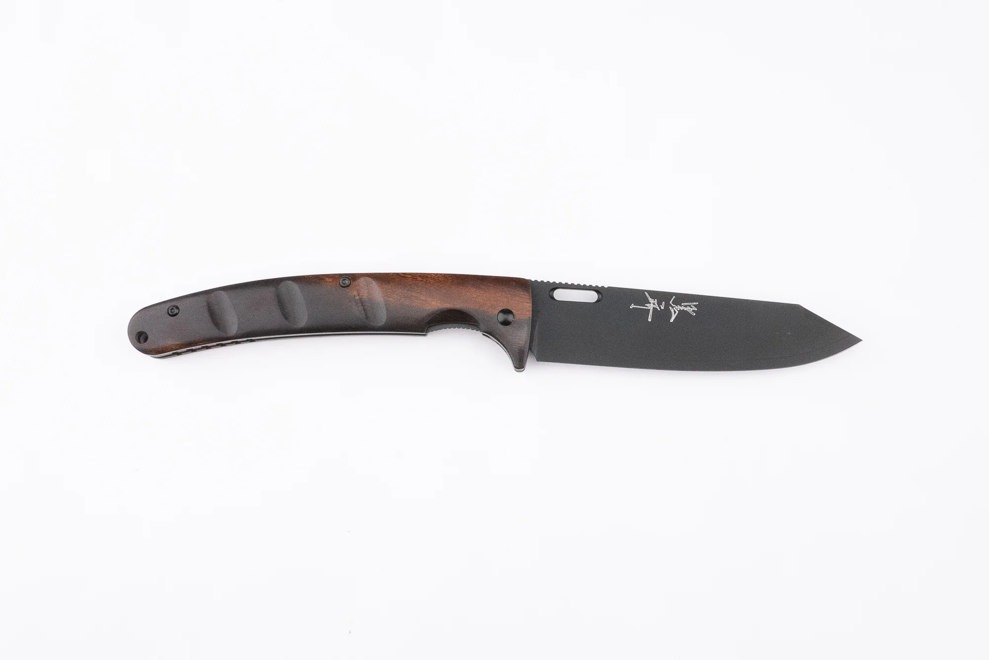 Yu Kurosaki SG2 Black Leopard Folding Knife 110mm - Image 11